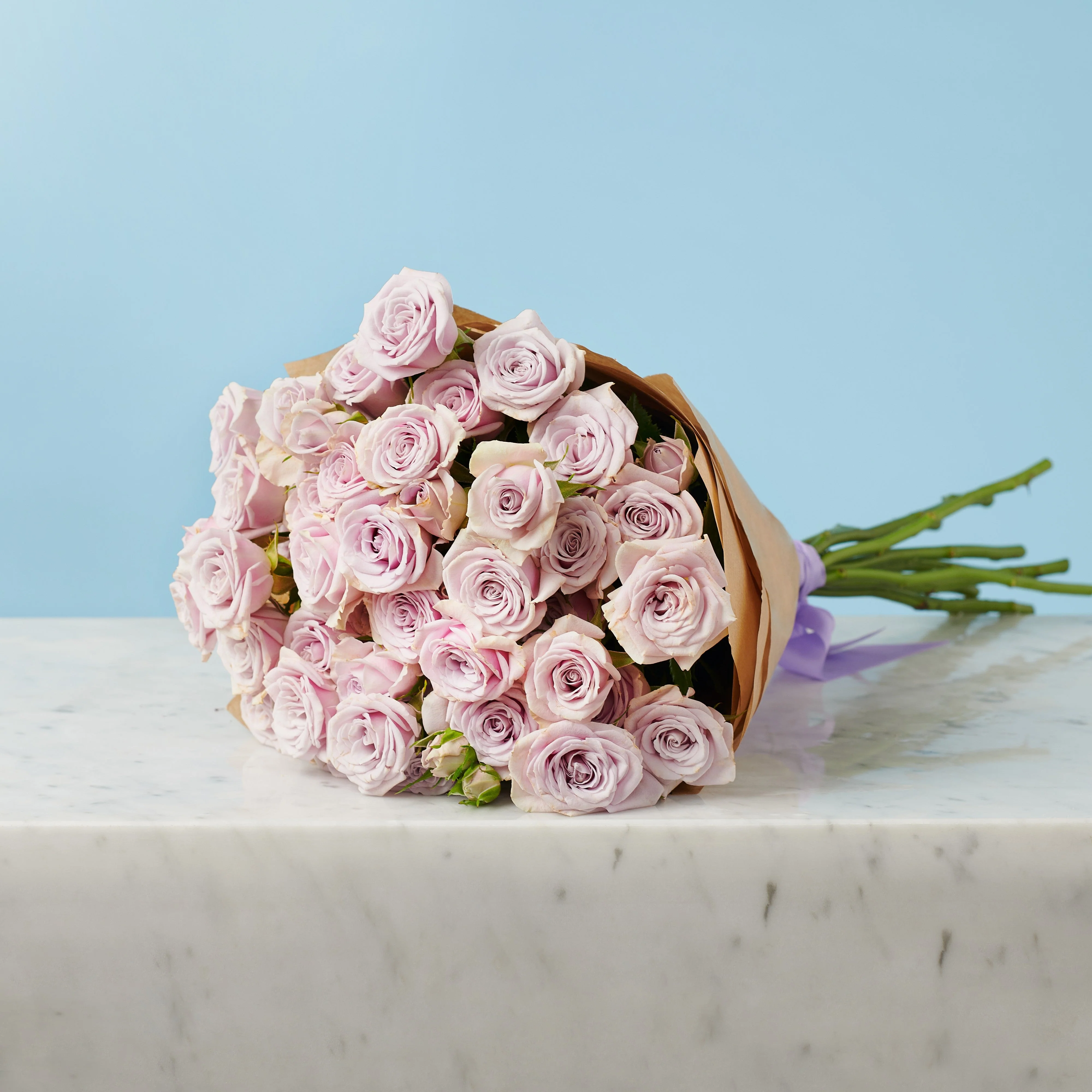 10 Spray Purple Roses - Image 4